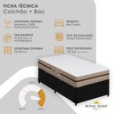 Ver imagem 2 de Cama Box com Baú Solteiro Bioclassic Molas Ensacadas Tecido Preto Royal Sleep 88cm