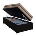 Ver imagem 4 de Cama Box com Baú Solteiro Bioclassic Molas Ensacadas Tecido Preto Royal Sleep 88cm