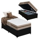 Ver imagem 1 de Cama Box com Baú Solteiro Bioclassic Molas Ensacadas Tecido Preto Royal Sleep 88cm