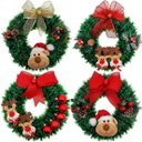Ver imagem 4 de Guirlanda Natalina Decoração de Porta Noel Rena Urso de 40cm C