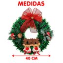 Ver imagem 6 de Guirlanda Natalina Decoração de Porta Noel Rena Urso de 40cm C