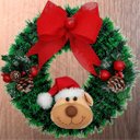 Ver imagem 2 de Guirlanda Natalina Decoração de Porta Noel Rena Urso de 40cm C