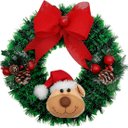 Ver imagem 1 de Guirlanda Natalina Decoração de Porta Noel Rena Urso de 40cm C