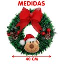 Ver imagem 3 de Guirlanda Natalina Decoração de Porta Noel Rena Urso de 40cm C
