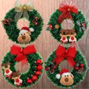 Ver imagem 5 de Guirlanda Natalina Decoração de Porta Noel Rena Urso de 40cm C
