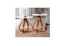Ver imagem 4 de Conjunto Mesa canto lateral decorativa sala redonda luxo cebola par: off white
