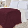 Cobertor Coberdrom Casal Queen Size Felpudo e Macio Dupla Face Pele de Carneiro Cor:Vinho - 1