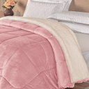 Ver imagem 3 de Coberdrom Casal Queen Size Felpudo e Macio Dupla Face Everest Pele de Carneiro Cor:Rosa