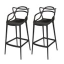 Ver imagem 1 de Banqueta Allegra Preta - Kit com 2