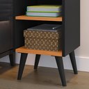 Ver imagem 4 de Conjunto de Mesas de Cabeceira Criado Quarto Lateral Cama Preto