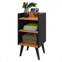 Ver imagem 5 de Conjunto de Mesas de Cabeceira Criado Quarto Lateral Cama Preto