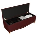 Ver imagem 3 de Cabeceira Cama Box Casal Queen 160cm Com Calçadeira Baú Imperial J02 Suede Vinho - Mpozenato