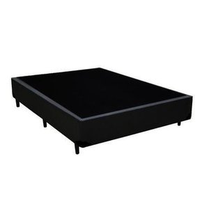 Base Cama Box Casal Sintético Preto Rc Sono Leve 38x138x188