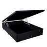 Base Cama Box Baú Casal Sintético Preto Rc Sono Leve 42x138x188 - 1