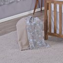 Ver imagem 3 de Enxoval de Bebe Kit de Berço Americano Cortina Algodão Menino Menina 9 Peças:safari Cinza