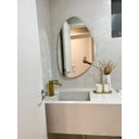 Ver imagem 4 de Espelho Orgânico Lapidado com Led 80x51cm com Led À Pilha ou Fonte:branco Quente/fonte