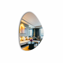 Espelho Orgânico Lapidado com Led 80x51cm com Led À Pilha ou Fonte:branco Quente/fonte - 5 Espelho Orgânico Lapidado com Led 80x51cm com Led À Pilha ou Fonte:branco Quente/fonte - 5