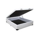 Ver imagem 1 de Base Cama Box Baú Casal Sintético Branco Rc Sono Leve 42x138x188