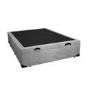 Ver imagem 2 de Base Cama Box Baú Casal Suede Cinza Rc Sono Leve 42x138x188