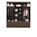 Ver imagem 3 de Guarda Roupa de Casal Majestic 6 Portas 6 Gavetas Batrol Cappuccino
