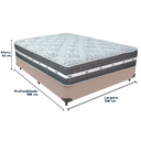Ver imagem 3 de Cama Box e Colchão Black Graphite Molas Ensacadas Casal 138x188x27 Anjos: Bege
