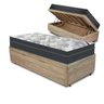 Cama Box Baú Solteiro Rústica + Colchão de Molas Ensacadas - Ortobom - Iso Superpocket 88x188x67cm - 3