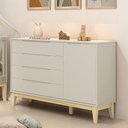 Ver imagem 3 de Cômoda com Porta Classic Elfe Areia Acetinado Natural - Reller