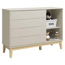 Ver imagem 2 de Cômoda com Porta Classic Elfe Areia Acetinado Natural - Reller