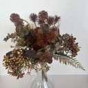 Ver imagem 2 de Vaso solitário de vidro com buquê de flores terra cota