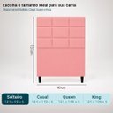 Ver imagem 4 de Cabeceira Estofada para Cama Box Solteiro 90 cm Florem Suede Rose