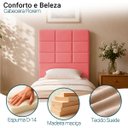 Ver imagem 2 de Cabeceira Estofada para Cama Box Solteiro 90 cm Florem Suede Rose