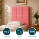 Ver imagem 3 de Cabeceira Estofada para Cama Box Solteiro 90 cm Florem Suede Rose