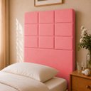 Ver imagem 1 de Cabeceira Estofada para Cama Box Solteiro 90 cm Florem Suede Rose