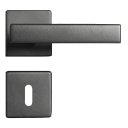 Ver imagem 1 de Fechadura Zm Concept Preta Roseta Quadrada 40mm Pado 408