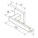 Ver imagem 2 de Fechadura Zm Concept Preta Roseta Quadrada 40mm Pado 408
