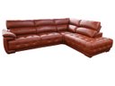 Ver imagem 1 de Sofá Retrátil e Reclinável de Couro Filipinas Canto com Chaise Direita 1,26M - Conhaque Com