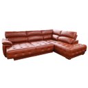 Ver imagem 3 de Sofá Retrátil e Reclinável de Couro Filipinas Canto com Chaise Direita 1,26M - Conhaque Com