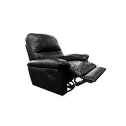 Poltrona do Papai de Couro Genova - Glider Mecânica - Preto com Brilho - 2