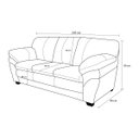 Ver imagem 4 de Sofá de Couro Gana 3 Lugares - Marrom Bicolor