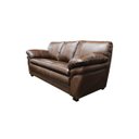 Ver imagem 2 de Sofá de Couro Gana 3 Lugares - Marrom Bicolor