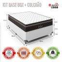 Ver imagem 2 de Cama Box Viúva + Colchão Paris Molas Ensacadas Pocket - 61x128x188cm - e-Shop Casa - Couro