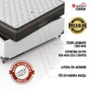 Ver imagem 3 de Cama Box Viúva + Colchão Paris Molas Ensacadas Pocket - 61x128x188cm - e-Shop Casa - Couro