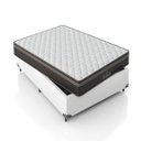 Ver imagem 5 de Cama Box Viúva + Colchão Paris Molas Ensacadas Pocket - 61x128x188cm - e-Shop Casa - Couro