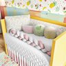 Kit Berço Trança Menina Frutinhas Estampa 10P Grão de Gente - 3