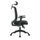 Ver imagem 4 de Cadeira Escritório Nr-17 Columbus Presidente C/ Braços Fratini Encosto Tela Mesh Preta Baserodí