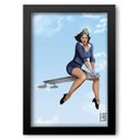 Ver imagem 1 de Quadro Decorativo Pin Up No Avião-34x49Cm