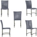 Ver imagem 5 de Mesa Ascoli 100 Cm com 4 Cadeiras Cannes de Alumínio, Pintura Fendi e Trama Tela de Corda Náutica
