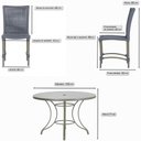 Ver imagem 2 de Mesa Ascoli 100 Cm com 4 Cadeiras Cannes de Alumínio, Pintura Fendi e Trama Tela de Corda Náutica