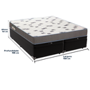 Ver imagem 3 de Cama Box Baú e Colchão Light Espuma D33 Queen Ortobom: Preto