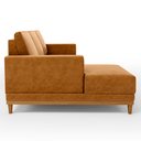 Ver imagem 7 de Sofá 3 Lugares 200cm Living com Chaise Esquerdo Kayrós D05 Sintético Whisky - Mpozenato